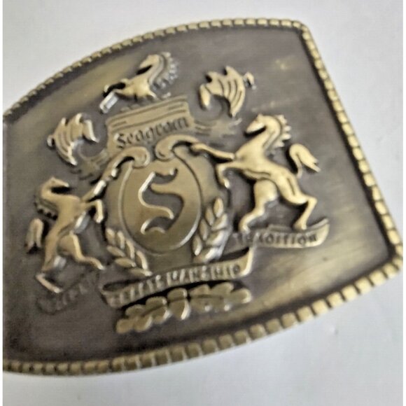 Vintage  Joseph Seagram & Sons - Canadian Whisky Men's Metal Belt Buckle - Picture 4 of 7